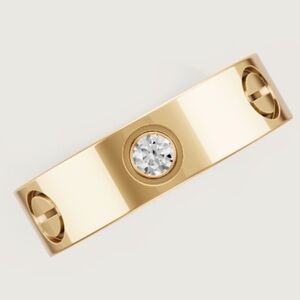 LOVE RING, CLASSIC MODEL, 3 DIAMOND SCREW RING LOVE BAND RING